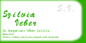 szilvia veber business card